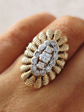 Load image into Gallery viewer, Diamond Art Deco Cocktail Ring - 14K Yellow Gold - Estate
