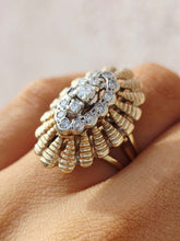 Load image into Gallery viewer, Diamond Art Deco Cocktail Ring - 14K Yellow Gold - Estate