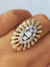 Load image into Gallery viewer, Diamond Art Deco Cocktail Ring - 14K Yellow Gold - Estate