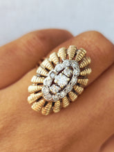 Load image into Gallery viewer, Diamond Art Deco Cocktail Ring - 14K Yellow Gold - Estate