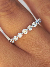 Load image into Gallery viewer, 9 Stone .50 Carat Diamond Band - 14K White Gold