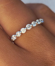 Load image into Gallery viewer, 9 Stone .50 Carat Diamond Band - 14K White Gold