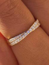 Load image into Gallery viewer, Crossover Carat Diamond Band - 14K Yellow Gold