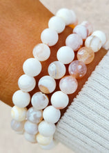 Load image into Gallery viewer, White Natural Agate "Purity" Stacker - TJazelle