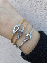Load image into Gallery viewer, *New* Limited Petite Italian Buckle Hook Bangle Bracelets - Sterling Silver