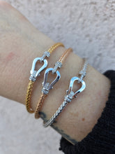 Load image into Gallery viewer, *New* Limited Petite Italian Buckle Hook Bangle Bracelets - Sterling Silver