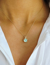 Load image into Gallery viewer, Paraíba Blue Topaz (Cushion Cut) Pendant &amp; Chain - 14K Gold - Marie's Custom Design