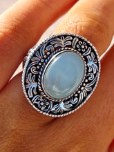 Load image into Gallery viewer, Blue Chalcedony Sterling Silver Ring