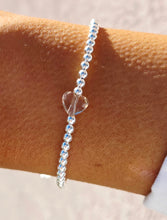 Load image into Gallery viewer, Champagne Crystal Heart Beaded Bracelet- Our Whole Heart