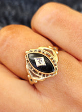 Load image into Gallery viewer, 10K Onyx Ring - Yellow Gold - Estate