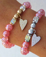 Load image into Gallery viewer, "Love You Always" Heart on Mystic Rose Pink Bracelet - Marie's Stash 2026 Valentine's Exclusive