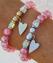 Load image into Gallery viewer, "Love You Always" Heart on Mystic Rose Pink Bracelet - Marie's Stash 2026 Valentine's Exclusive
