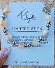 Load image into Gallery viewer, White Natural Agate Silver Day By Day Beaded Bracelet - TJazelle x Marie