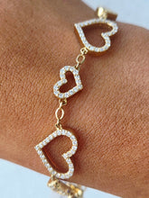 Load image into Gallery viewer, Diamond Heart Bracelet - 14K Yellow Gold