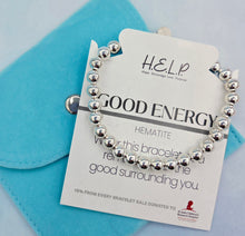 Load image into Gallery viewer, Good Energy Hematite Stacker - TJazelle HELP Bracelet