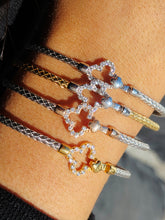 Load image into Gallery viewer, Lucky Clover Italian Hook Bangle Bracelet