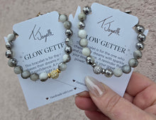 Load image into Gallery viewer, "Glow Getter" Silver Dipped Moonstone Beaded Bracelet - TJazelle x Marie's Exclusive