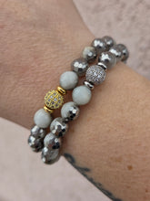 Load image into Gallery viewer, "Glow Getter" Silver Dipped Moonstone Beaded Bracelet - TJazelle x Marie's Exclusive