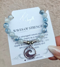 Load image into Gallery viewer, Waves of Strength Charm Beaded Bracelet - TJazelle