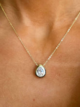 Load image into Gallery viewer, CZ Pear Necklace - Gold Plated Sterling Silver