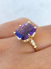 Load image into Gallery viewer, Purple Passion Amethyst Ring- 14K Yellow Gold