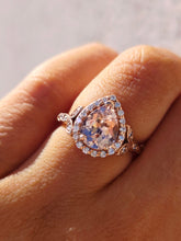Load image into Gallery viewer, Pear Shaped Morganite and Diamond Ring - 14K Rose Gold