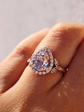 Load image into Gallery viewer, Pear Shaped Morganite and Diamond Ring - 14K Rose Gold