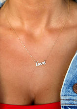 Load image into Gallery viewer, Diamond Love Necklace - 14K Yellow Gold