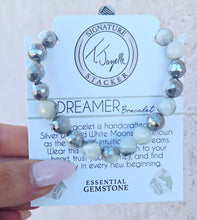 Load image into Gallery viewer, Silver Dipped Moonstone "Dreamer" Stacker - TJazelle