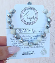 Load image into Gallery viewer, Silver Dipped Moonstone "Dreamer" Stacker - TJazelle