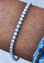 Load image into Gallery viewer, Diamond Tennis Bracelet - 14K White Gold