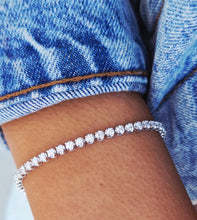 Load image into Gallery viewer, Diamond Tennis Bracelet - 14K White Gold