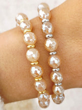 Load image into Gallery viewer, Champagne Agate Empowered Elegance Beaded Bracelet - TJazelle x Marie's