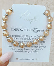 Load image into Gallery viewer, Champagne Agate Empowered Elegance Beaded Bracelet - TJazelle x Marie's