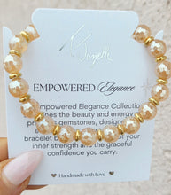 Load image into Gallery viewer, Champagne Agate Empowered Elegance Beaded Bracelet - TJazelle x Marie's