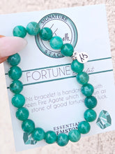 Load image into Gallery viewer, "Fortune" Green Fire Agate Stacker - TJazelle