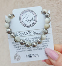 Load image into Gallery viewer, Silver Dipped Moonstone "Dreamer" Stacker - TJazelle