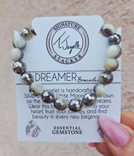 Load image into Gallery viewer, Silver Dipped Moonstone "Dreamer" Stacker - TJazelle