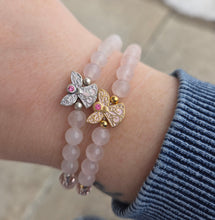 Load image into Gallery viewer, Breast Cancer Guardian Angel Stretch Bracelet- Luca and Danni
