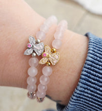Load image into Gallery viewer, Breast Cancer Guardian Angel Stretch Bracelet- Luca and Danni