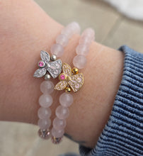 Load image into Gallery viewer, Breast Cancer Guardian Angel Stretch Bracelet- Luca and Danni