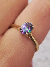 Load image into Gallery viewer, Oval Mystic Topaz Ring- 14K Yellow Gold
