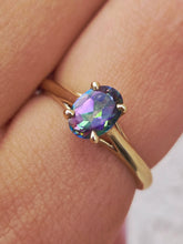 Load image into Gallery viewer, Oval Mystic Topaz Ring- 14K Yellow Gold