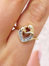 Load image into Gallery viewer, Mother Child Diamond Ring - 14K Yellow Gold