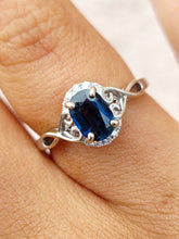Load image into Gallery viewer, London Blue Topaz &amp; Diamond Ring - 14K White Gold