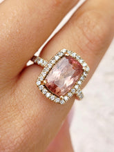 Load image into Gallery viewer, Peach Topaz &amp; Diamond Ring - 14K Yellow Gold