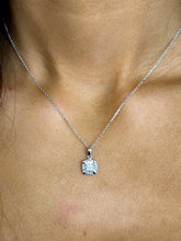 Load image into Gallery viewer, 1/2 Carat Cluster Diamond Pendant &amp; Chain - 14K White Gold