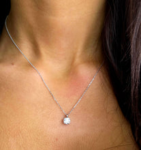 Load image into Gallery viewer, .75 Carat Lab Diamond Solitaire Necklace - 14K White Gold