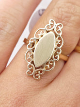 Load image into Gallery viewer, Filigree Signet Ring - 14K Yellow Gold