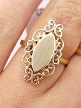 Load image into Gallery viewer, Filigree Signet Ring - 14K Yellow Gold